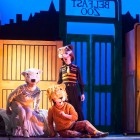 Alison Reid as the Polar Bear, Connor Smith as the Lion and  Christopher Honey as the Tiger