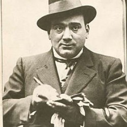Enrico Caruso signing autographs